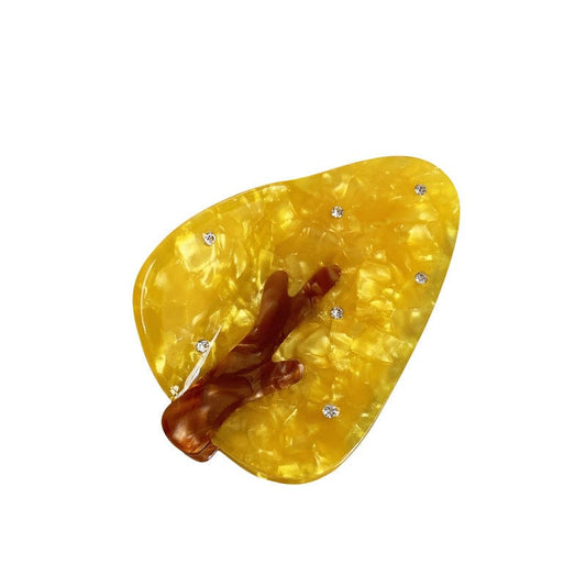 Medium Healing Vibes Yellow Tree Hair Claw