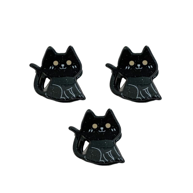 3 Pcs Mini  Sitting Kitten Side Clip