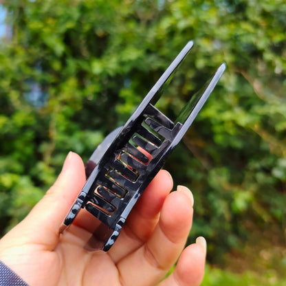 Medium Black  Pink Cat Hair Claw