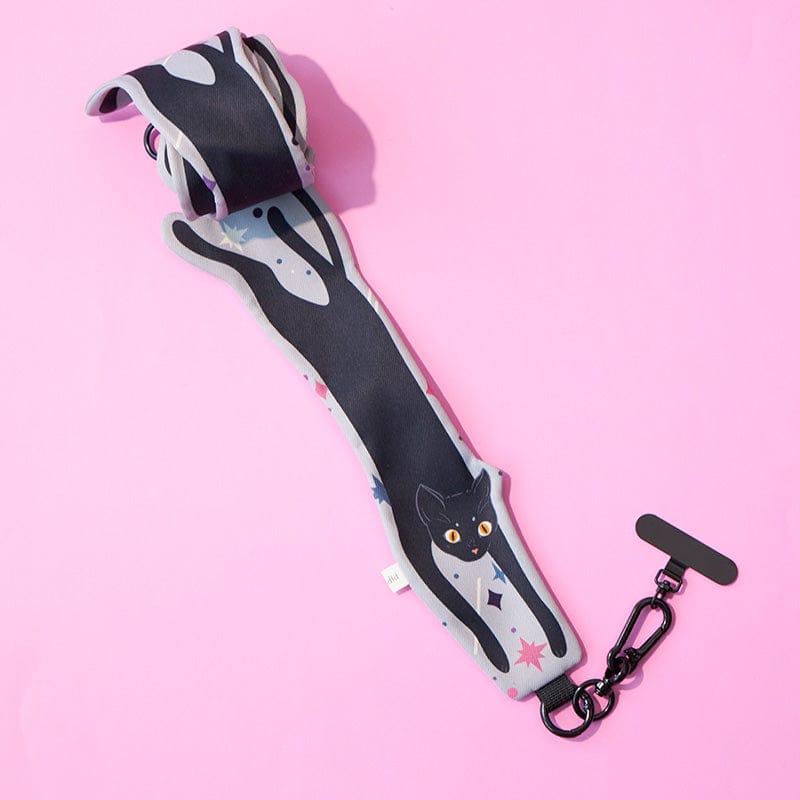 Black Cat Crossbody Phone Strap丨Lemonschunks