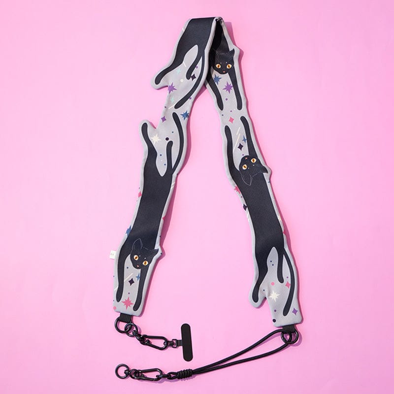 Black Cat Crossbody Phone Strap丨Lemonschunks