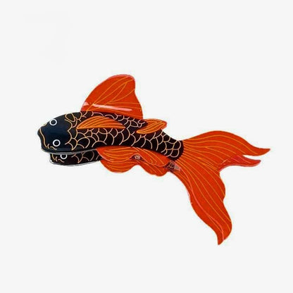 Large Black Koi Hair Claw