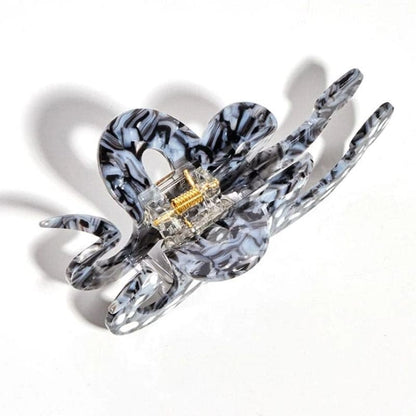 Lemonschunks black snake hair claw, acetate clip, reptile theme, large size, stylish accessory, hand-assembled, chic Chic Large Black Snake Hair Claw