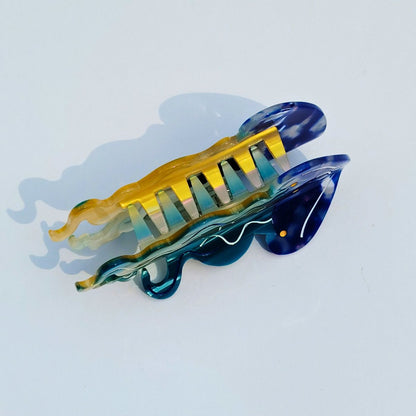 Medium Blue Jellyfish Hair Claw