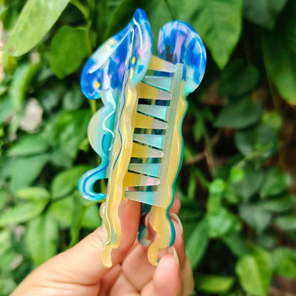 Medium Blue Jellyfish Hair Claw