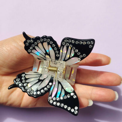 Brown Sea Ice Crystal Butterfly Hair Claw