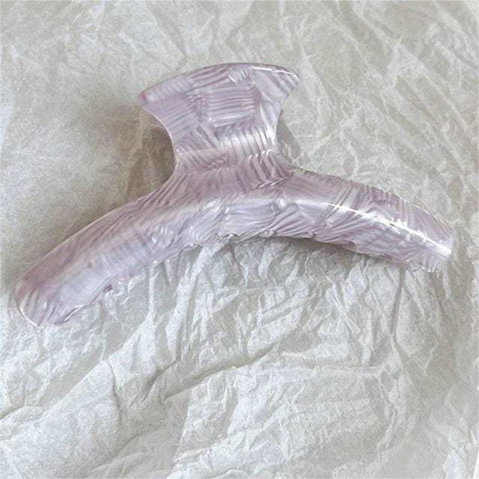 French Purple Hanger Texture Acetate  Elegant Gloss Hair Claw