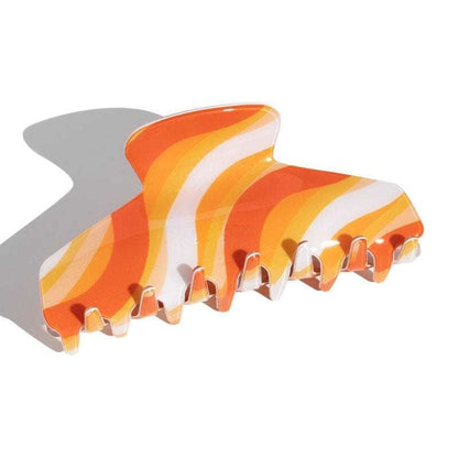 Orange & Yellow Textured Acetate Hair Claw