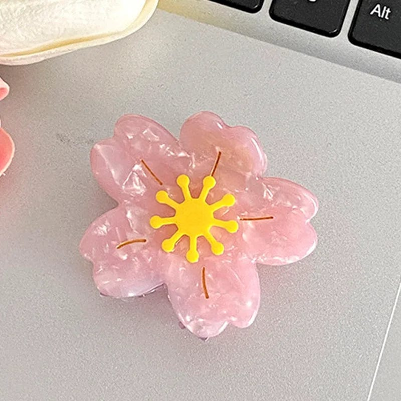 Small Pink Sakura Hair Claw