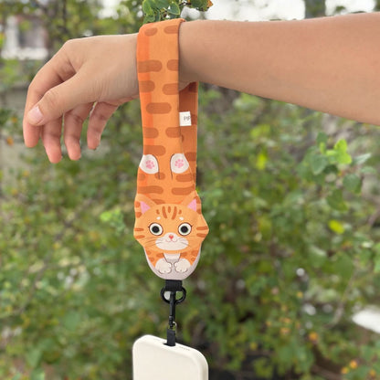 Cat Wrist Strap Phone Strap & Mini Pouch