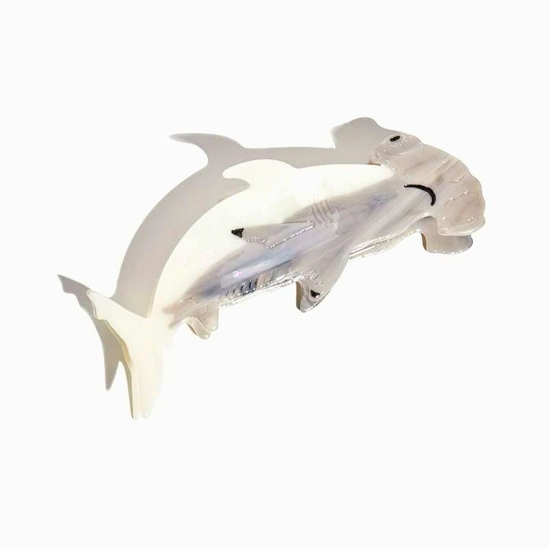 Pinces à cheveux géantes en forme de requin-baleine noir | NueShiny