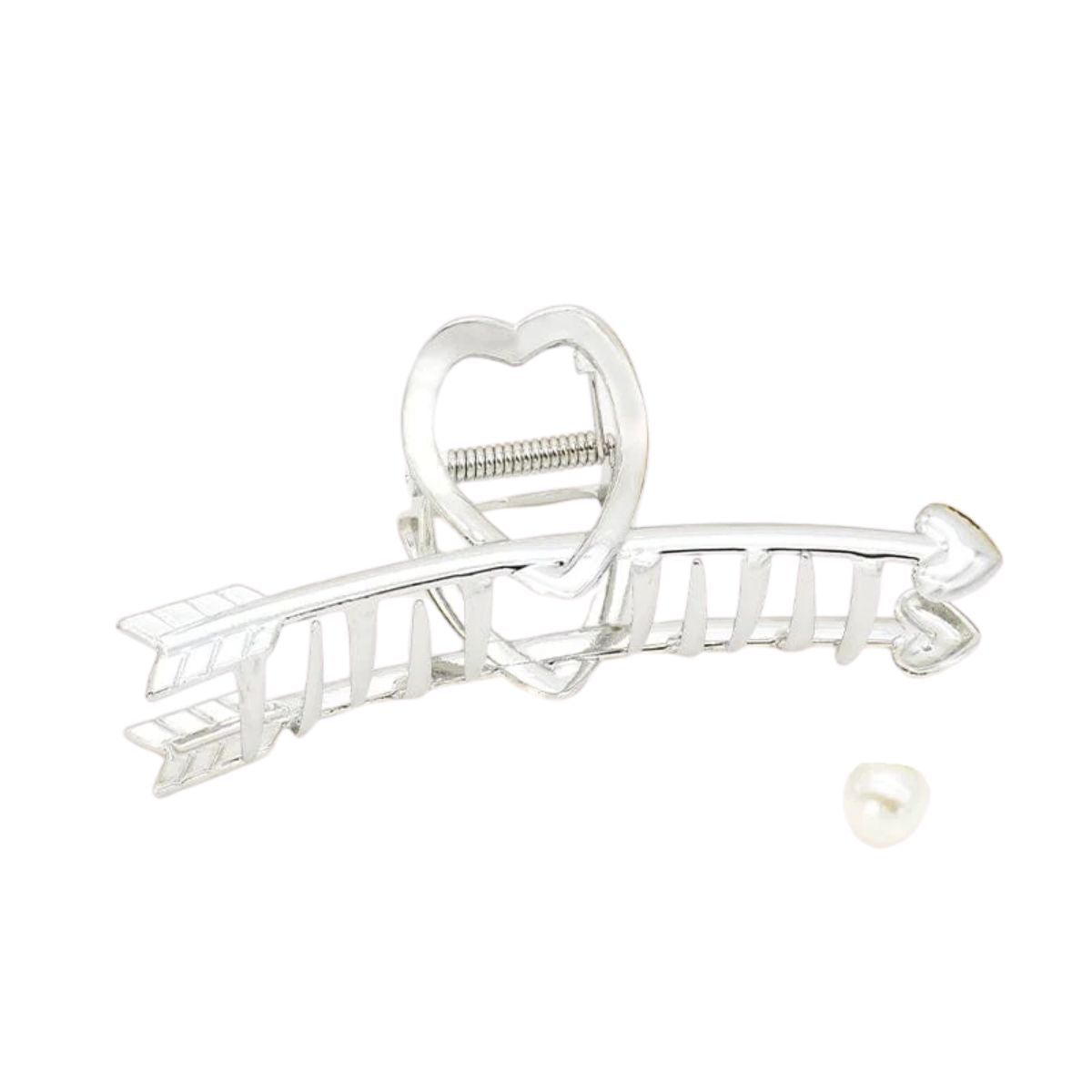 Silver Cupid Hair Claw