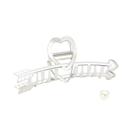 Silver Cupid Hair Claw