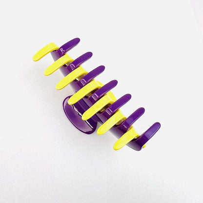 Purple & Yellow Acetate Hair Claw Clip