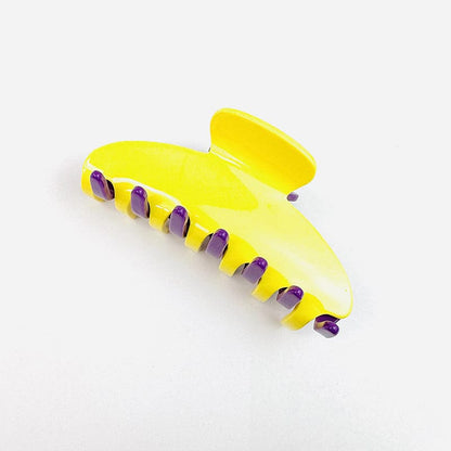 Purple & Yellow Acetate Hair Claw Clip