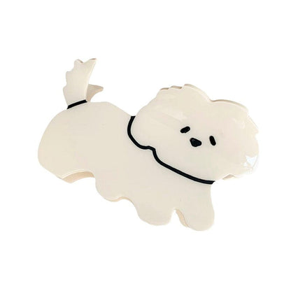 Adorable Cartoon Teddy Dog Hair Claw Clips