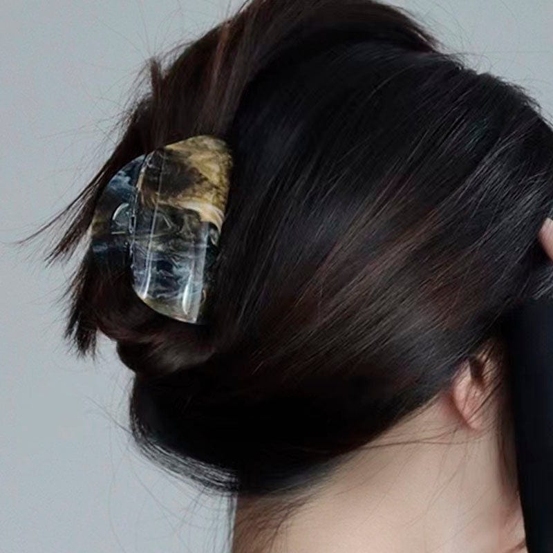 Artistic Black Starry Sky Oil Painting Hair Claw
