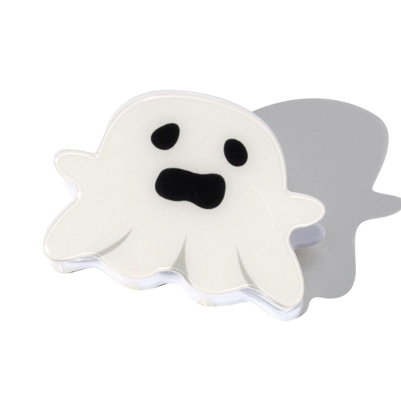 Beige Horrified Ghost Halloween Hair Claw Clip