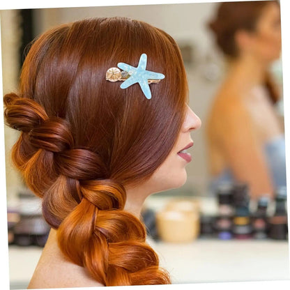 Pinces à cheveux Blue Crystal Starfish Ocean Series丨NueShiny