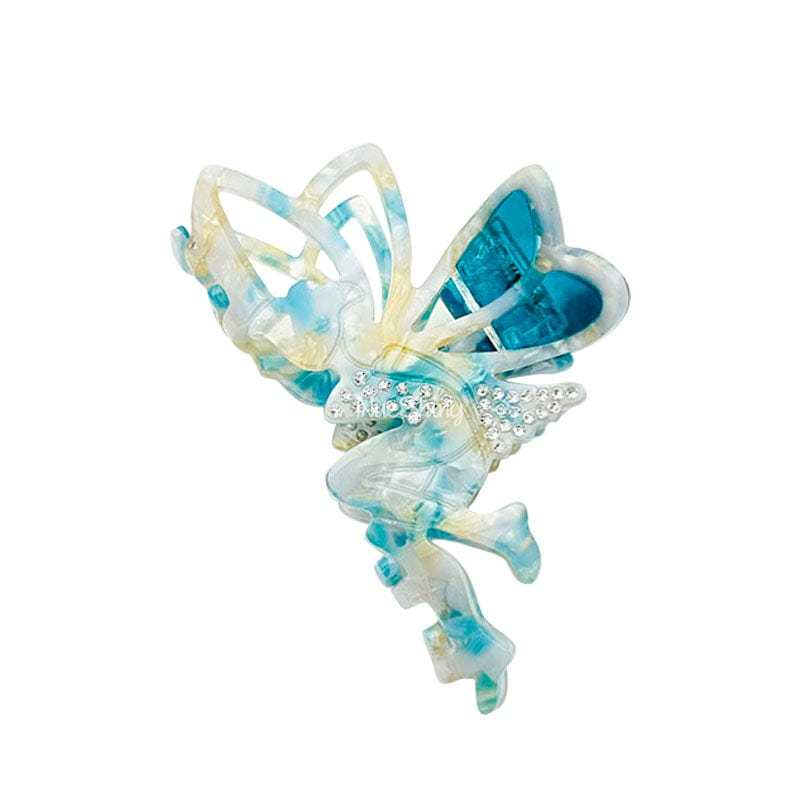 Griffe de cheveux magique de fée elfe bleue | NueShiny