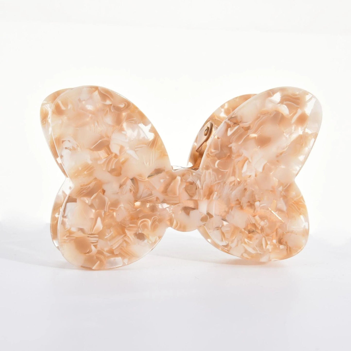 Brown Floral Lovely Bow Hair Clip Claw