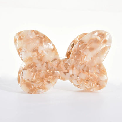 Brown Floral Lovely Bow Hair Clip Claw