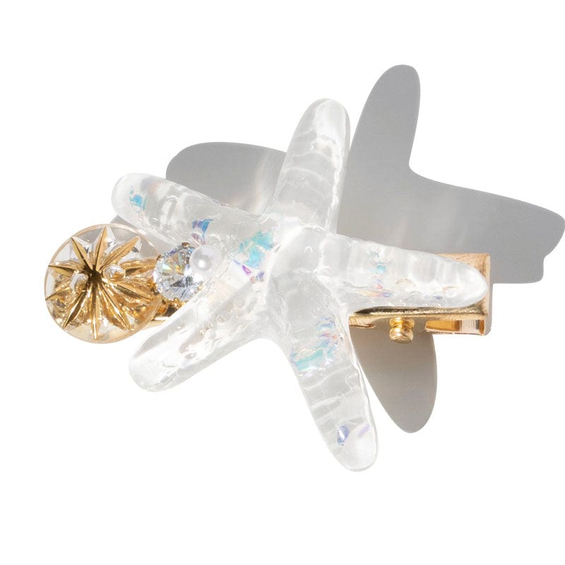 Pinces à cheveux Clear Crystal Starfish Ocean Series丨NueShiny