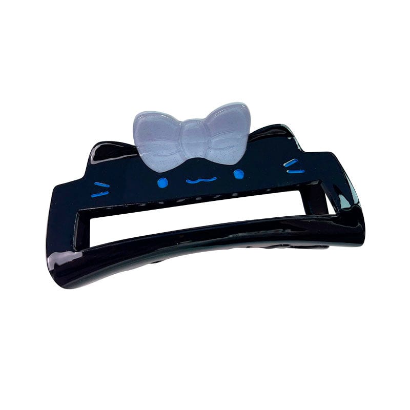 Cute Black Cat with a Bow Hair Claw