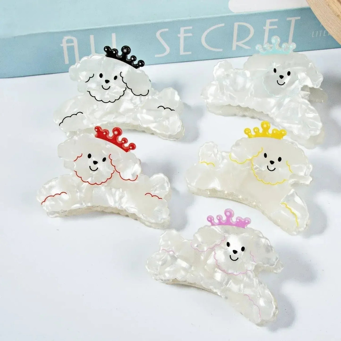 Cute Black Crown Cartoon Dog Hair Claw