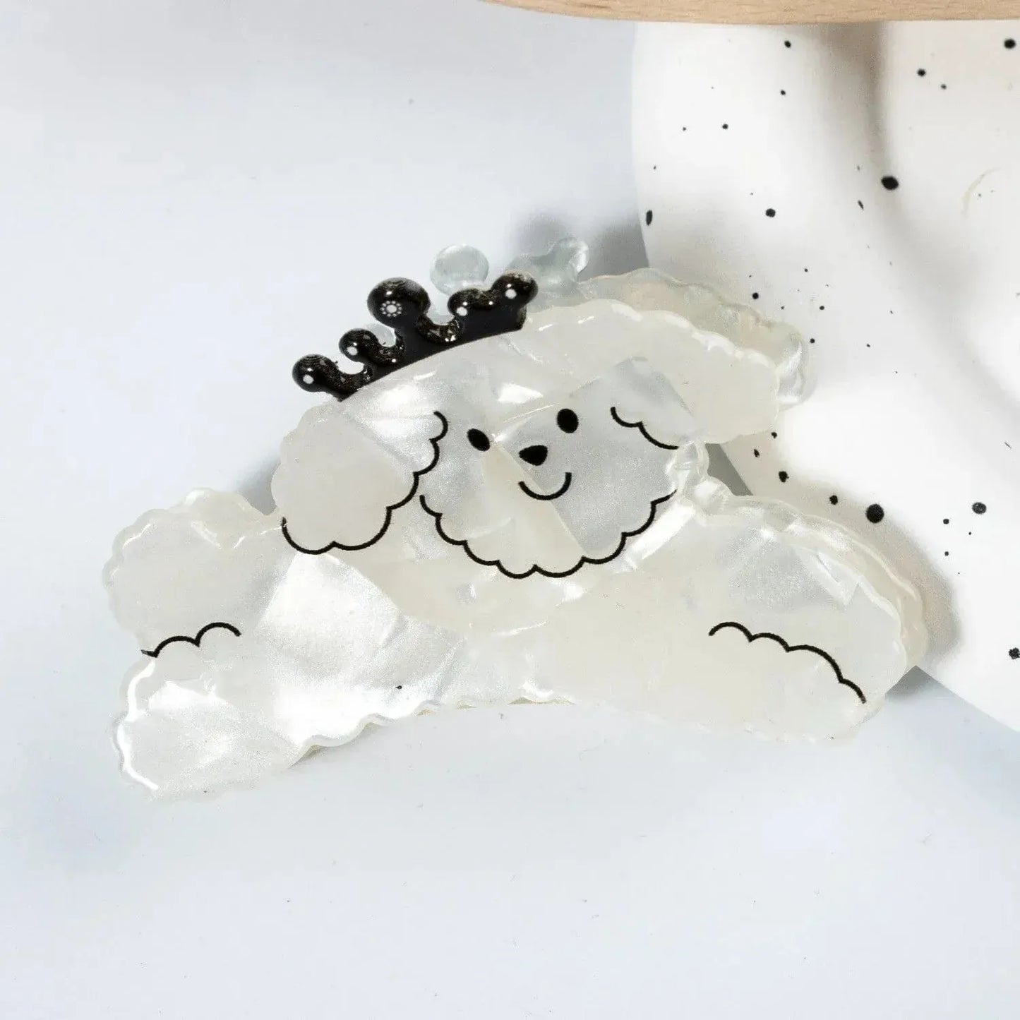 Cute Black Crown Cartoon Dog Hair Claw