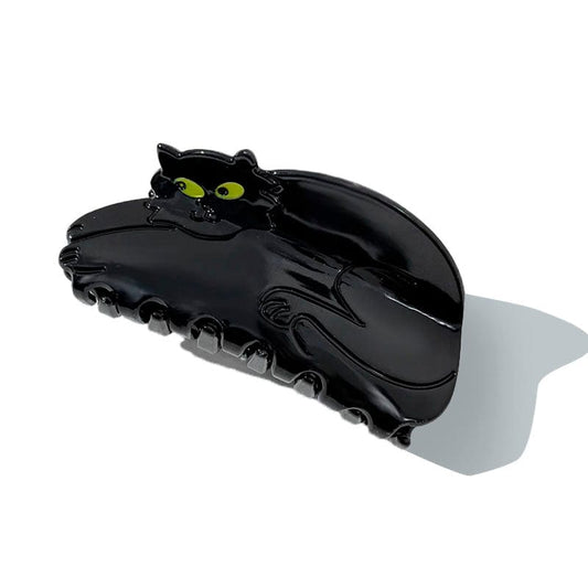 Mignon chat siamois noir, griffe en poils de chat roux | NueShiny