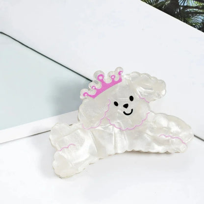 Mignonne griffe de chien de dessin animé à couronne violette丨NueShiny
