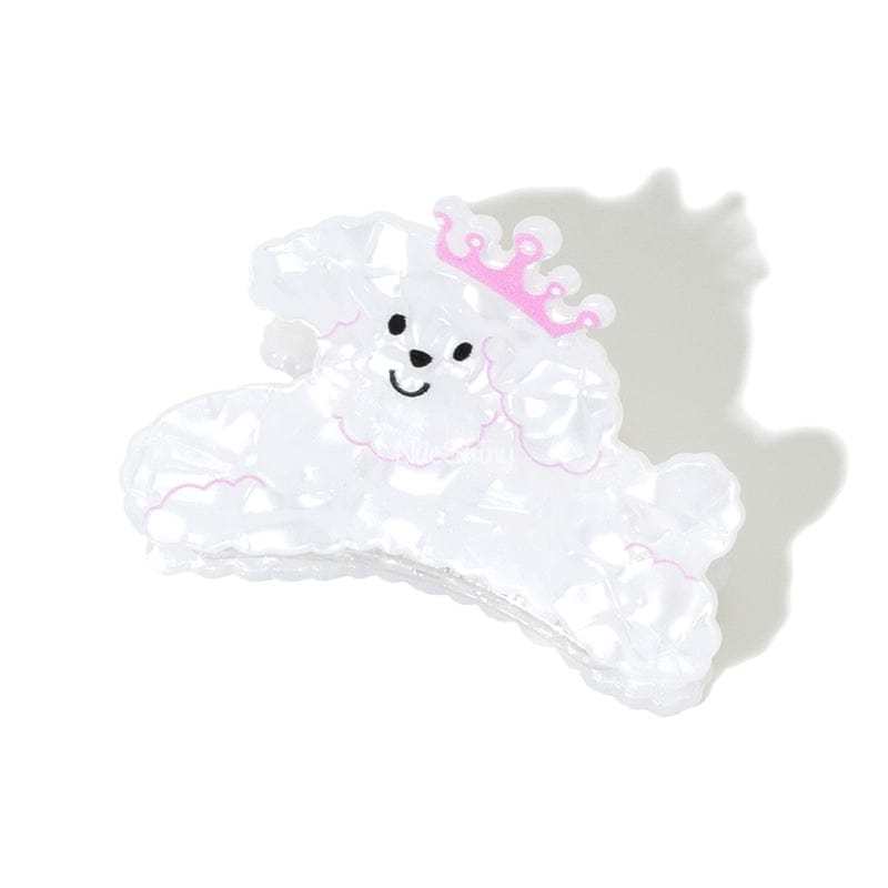 Mignonne griffe de chien de dessin animé à couronne violette丨NueShiny