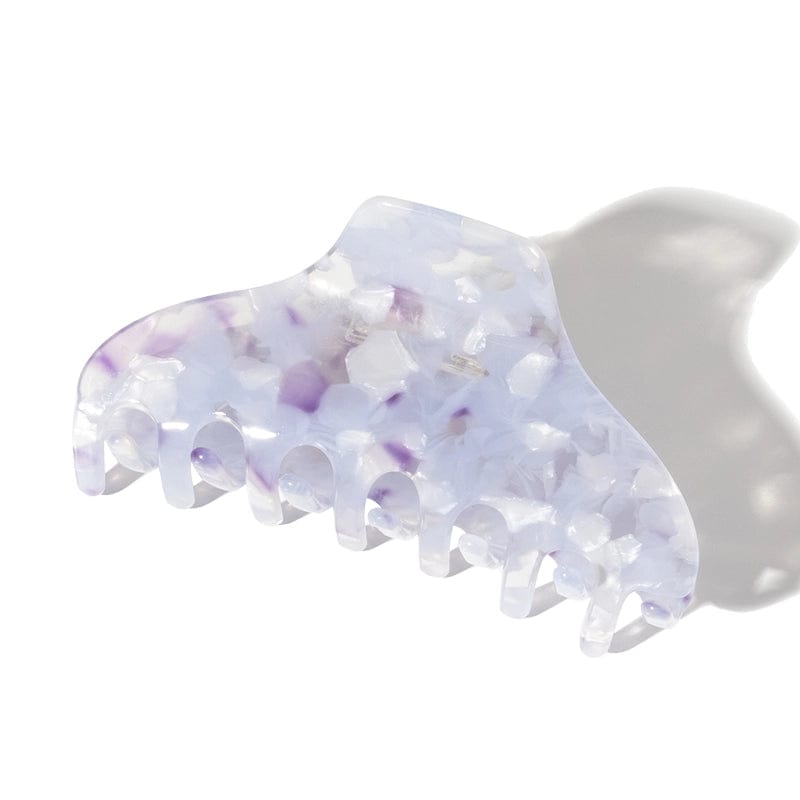Pince à cheveux texturée Fashion High Sense Large à motif floral violet | NueShiny