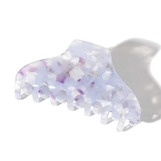 Pince à cheveux texturée Fashion High Sense Large à motif floral violet | NueShiny