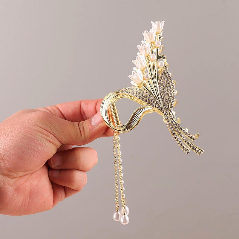 Flowers with Fringe Hair Claw