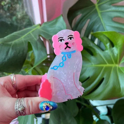 Funny Design Pink Dog Hair Clip Claw