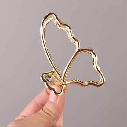 Golden Hollow Butterfly Hair Claw