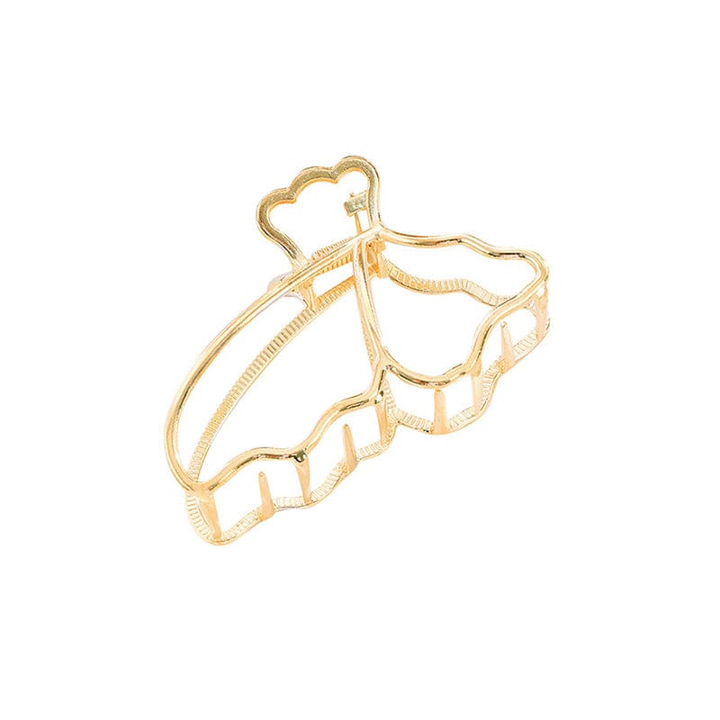 Golden Hollow Butterfly Hair Claw
