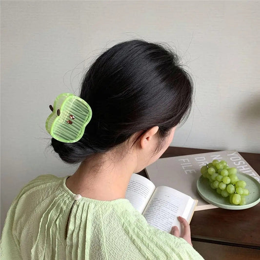 Pince à cheveux verte pomme verte été Claw丨NueShiny