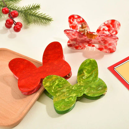 Green Lovely Bow Hair Clip Claw