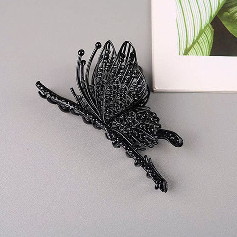 Gun Black Butterfly Hair Claw
