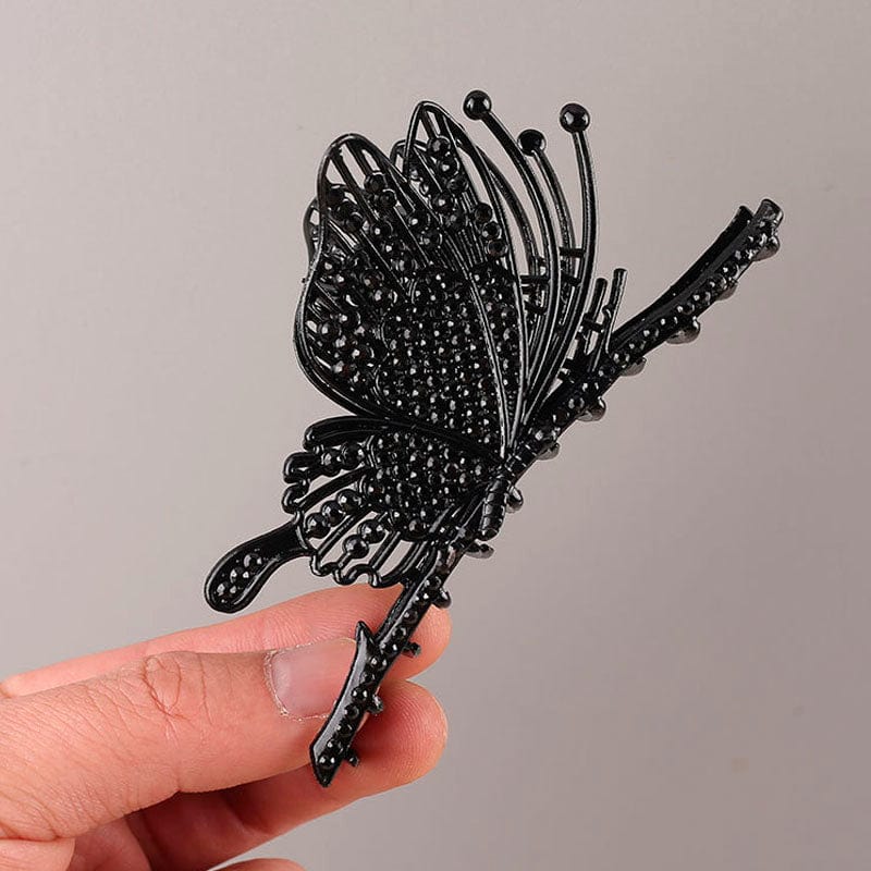 Gun Black Butterfly Hair Claw