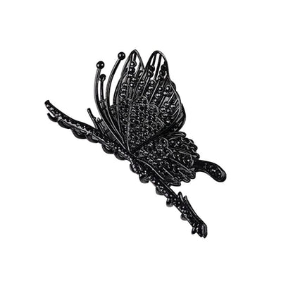 Gun Black Butterfly Hair Claw