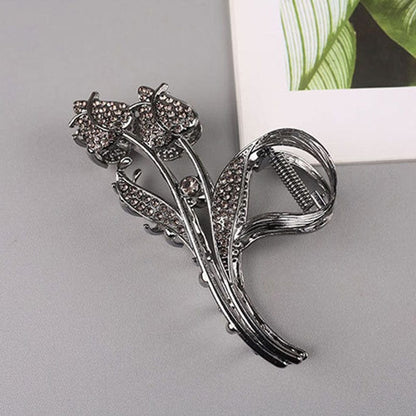 Gun Black Tulip Hair Claw