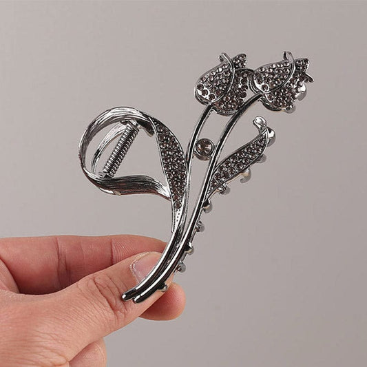 Gun Black Tulip Hair Claw