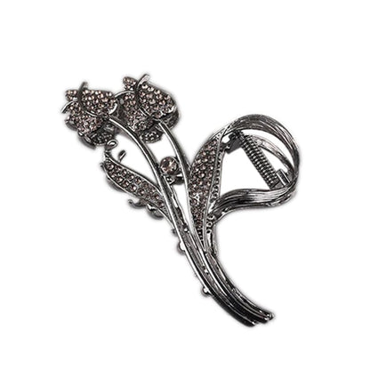 Gun Black Tulip Hair Claw