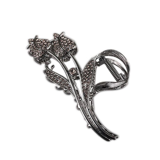 Gun Black Tulip Hair Claw