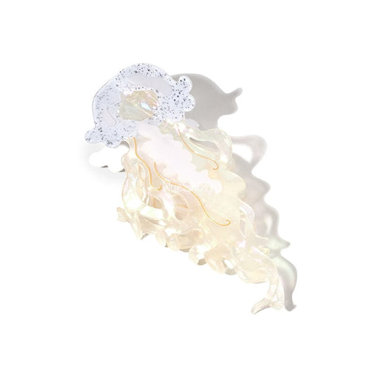 Jumbo Blink White Jellyfish Hair Claw