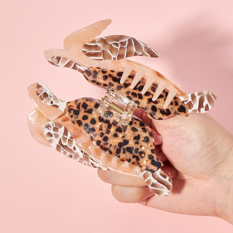 Jumbo Brown Sea Turtle Hair Claw Clips